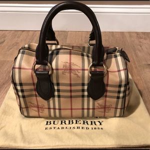 Burberry Haymarket Bowling Bag w/ Dust Bag